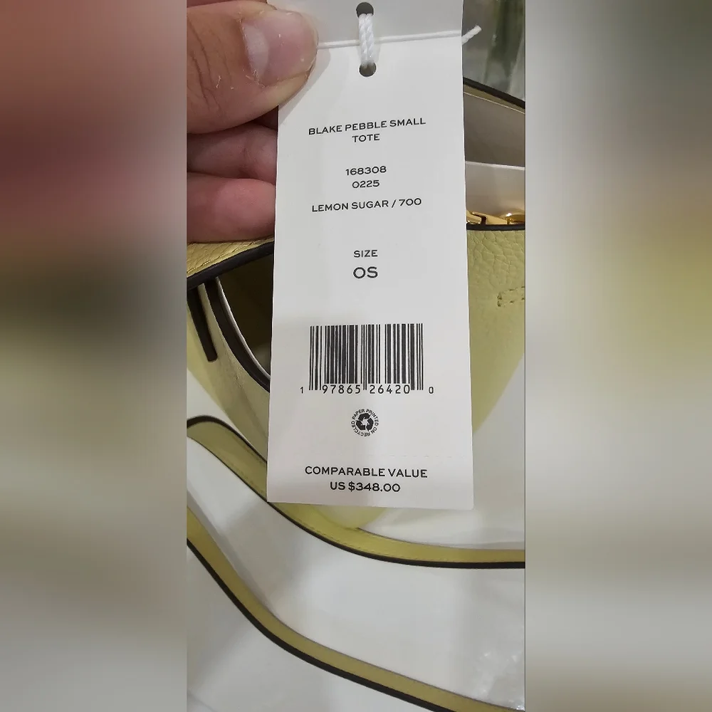 Tory Burch Lemon Leather Tote Bag - Picture 8 of 8